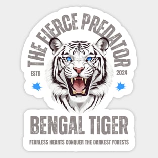 White Bengal Tiger Sticker